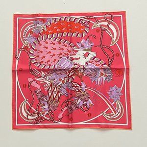 NWT Hermes Le Sacre de l'Hiver pocket scarf 45